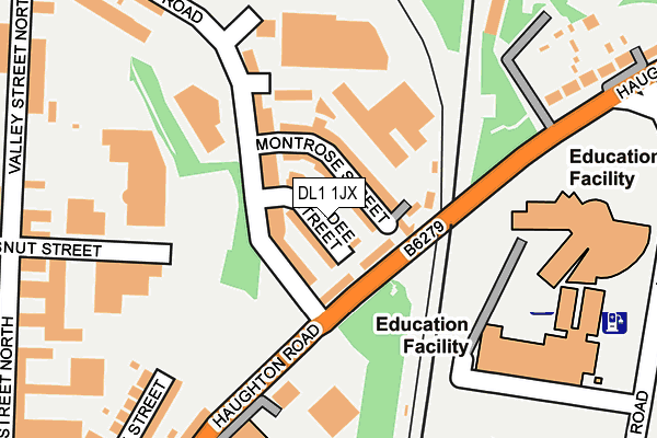 DL1 1JX map - OS OpenMap – Local (Ordnance Survey)