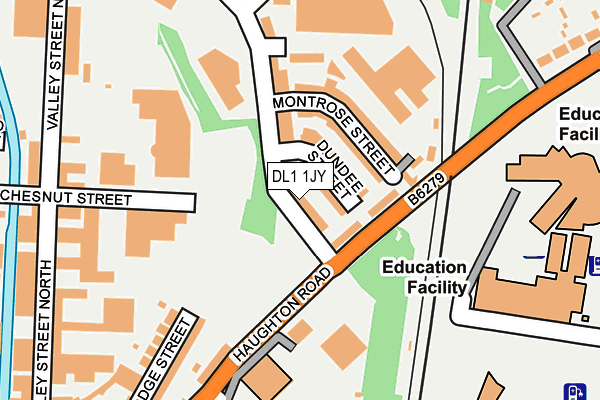 DL1 1JY map - OS OpenMap – Local (Ordnance Survey)
