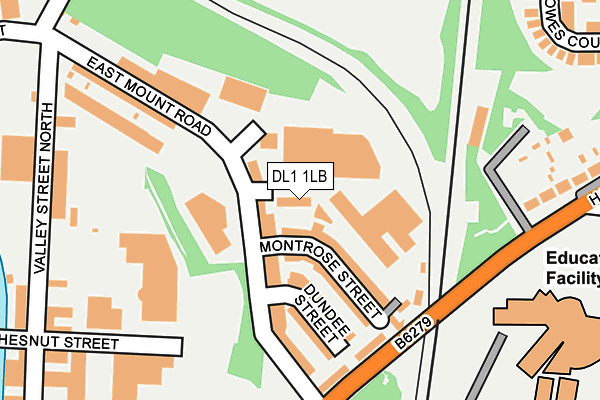 DL1 1LB map - OS OpenMap – Local (Ordnance Survey)