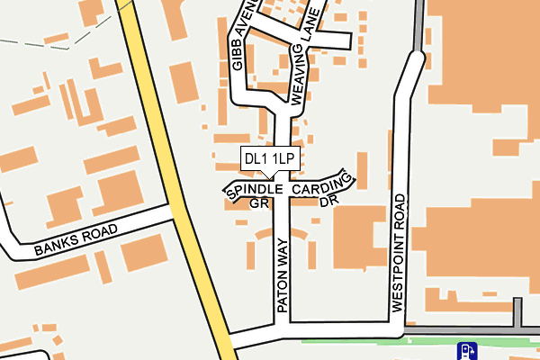 DL1 1LP map - OS OpenMap – Local (Ordnance Survey)