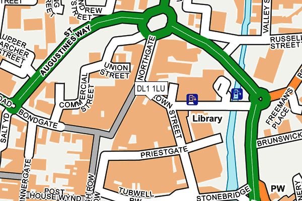DL1 1LU map - OS OpenMap – Local (Ordnance Survey)