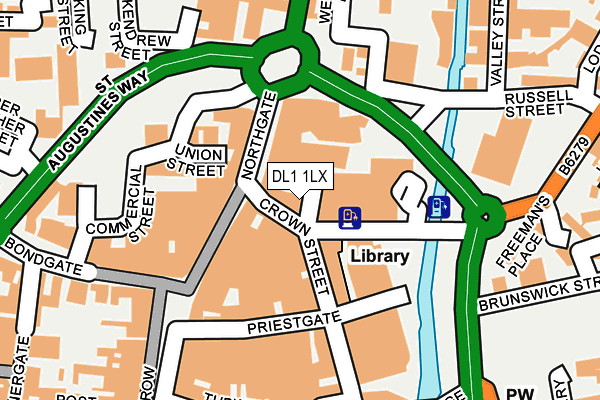 DL1 1LX map - OS OpenMap – Local (Ordnance Survey)
