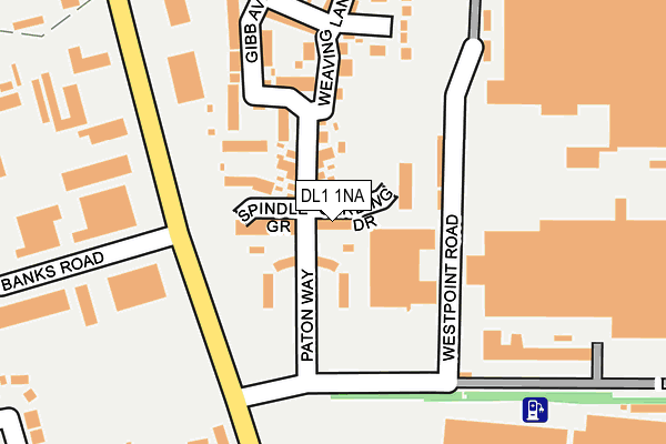 DL1 1NA map - OS OpenMap – Local (Ordnance Survey)