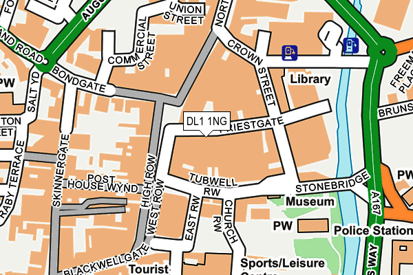 DL1 1NG map - OS OpenMap – Local (Ordnance Survey)