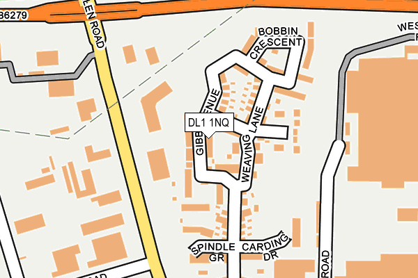 DL1 1NQ map - OS OpenMap – Local (Ordnance Survey)