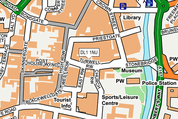 DL1 1NU map - OS OpenMap – Local (Ordnance Survey)