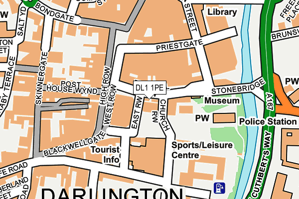 DL1 1PE map - OS OpenMap – Local (Ordnance Survey)