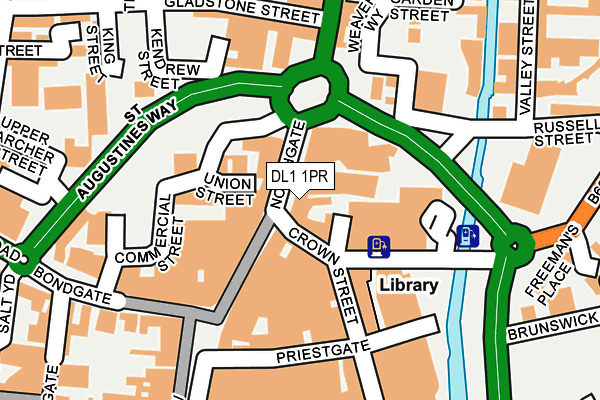 DL1 1PR map - OS OpenMap – Local (Ordnance Survey)