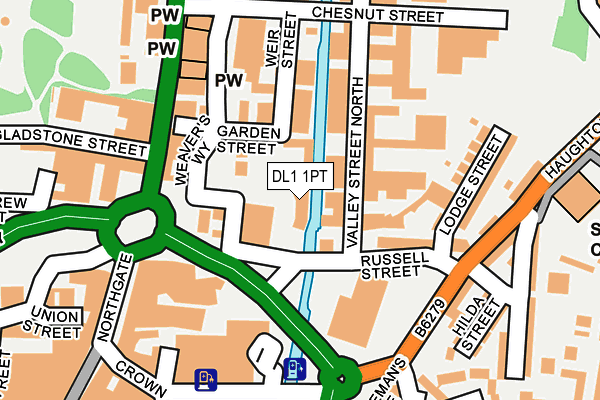 DL1 1PT map - OS OpenMap – Local (Ordnance Survey)
