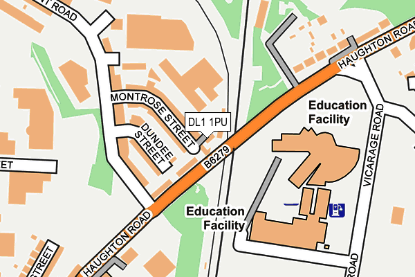 DL1 1PU map - OS OpenMap – Local (Ordnance Survey)