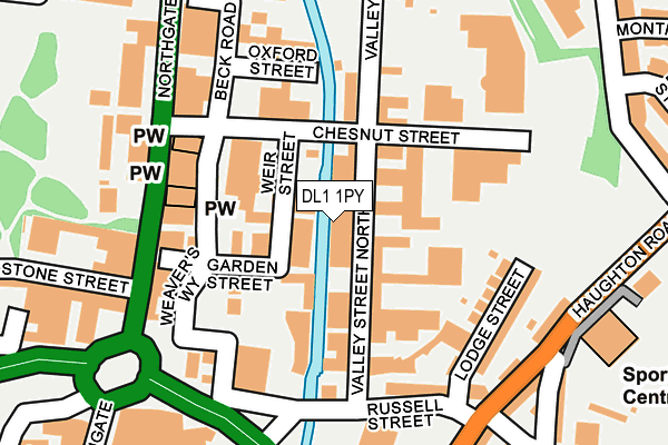 DL1 1PY map - OS OpenMap – Local (Ordnance Survey)