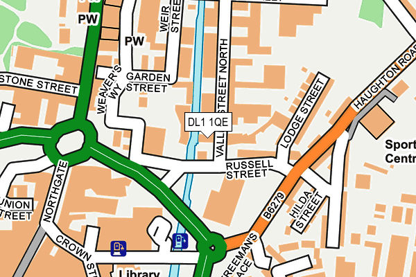 DL1 1QE map - OS OpenMap – Local (Ordnance Survey)