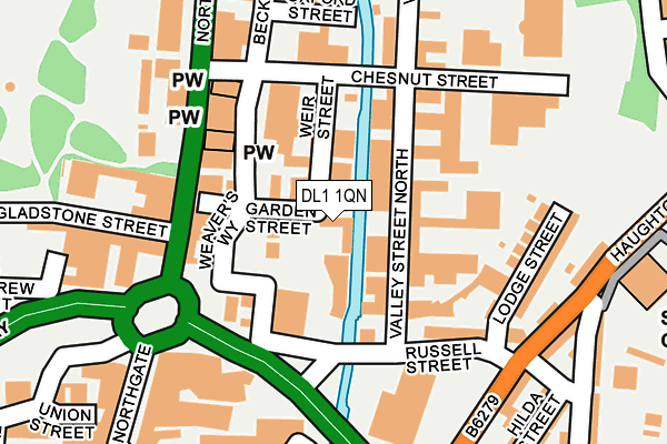 DL1 1QN map - OS OpenMap – Local (Ordnance Survey)