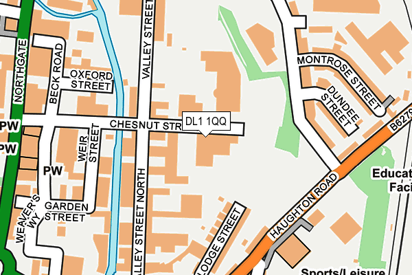 DL1 1QQ map - OS OpenMap – Local (Ordnance Survey)