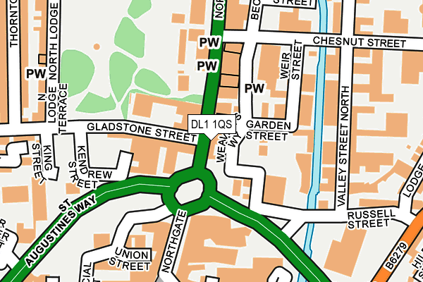 DL1 1QS map - OS OpenMap – Local (Ordnance Survey)