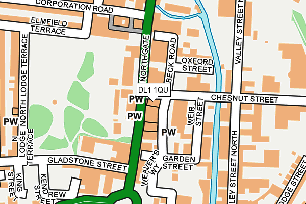 DL1 1QU map - OS OpenMap – Local (Ordnance Survey)