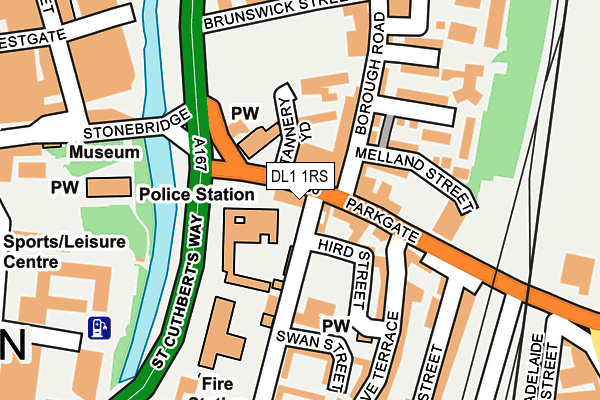 DL1 1RS map - OS OpenMap – Local (Ordnance Survey)