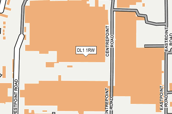 DL1 1RW map - OS OpenMap – Local (Ordnance Survey)