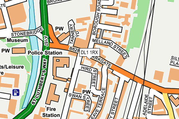 DL1 1RX map - OS OpenMap – Local (Ordnance Survey)