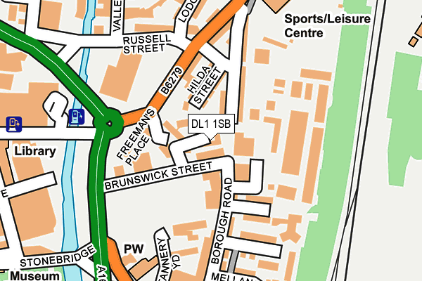 DL1 1SB map - OS OpenMap – Local (Ordnance Survey)