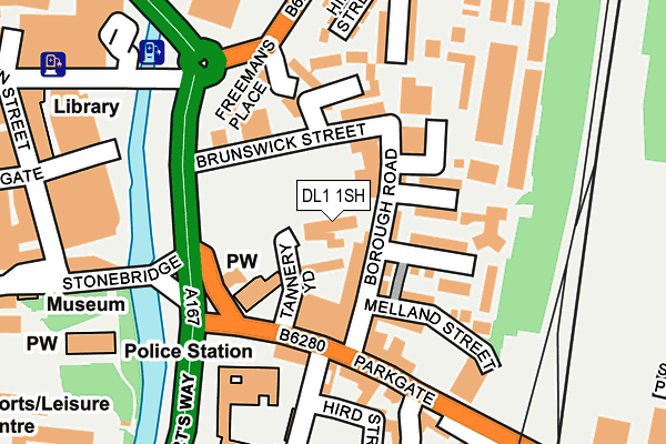 DL1 1SH map - OS OpenMap – Local (Ordnance Survey)