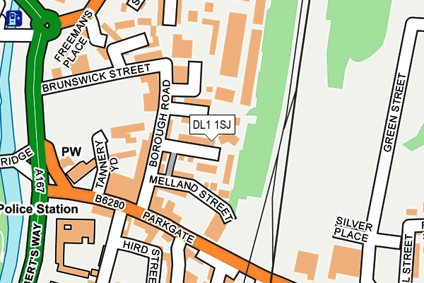 DL1 1SJ map - OS OpenMap – Local (Ordnance Survey)