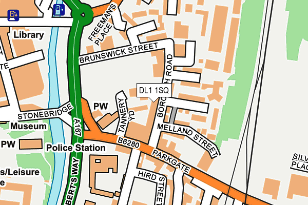 DL1 1SQ map - OS OpenMap – Local (Ordnance Survey)