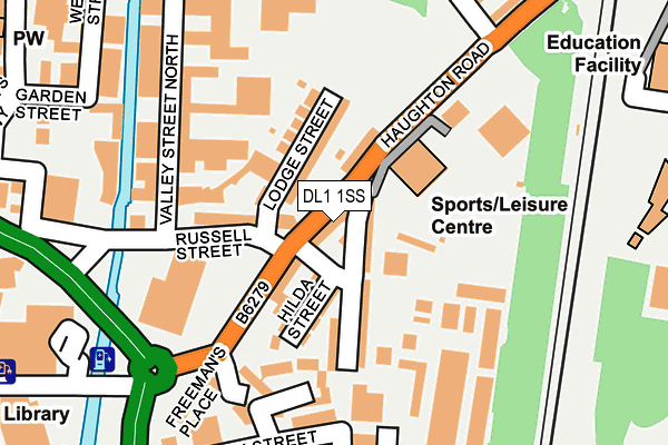 DL1 1SS map - OS OpenMap – Local (Ordnance Survey)
