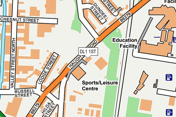 DL1 1ST map - OS OpenMap – Local (Ordnance Survey)