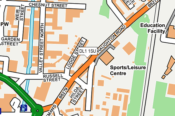 DL1 1SU map - OS OpenMap – Local (Ordnance Survey)