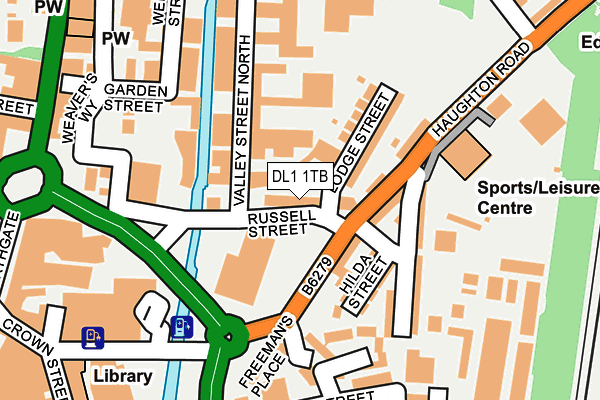 DL1 1TB map - OS OpenMap – Local (Ordnance Survey)