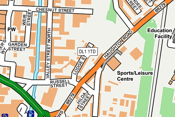 DL1 1TD map - OS OpenMap – Local (Ordnance Survey)