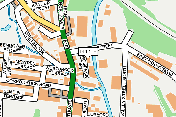 DL1 1TE map - OS OpenMap – Local (Ordnance Survey)