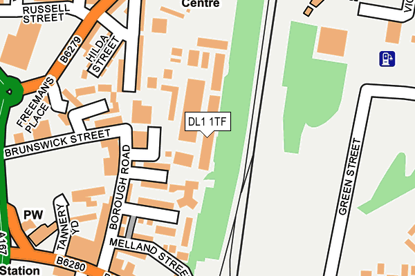 DL1 1TF map - OS OpenMap – Local (Ordnance Survey)