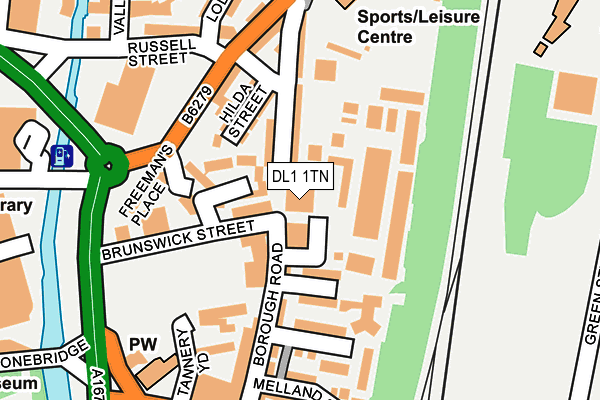 DL1 1TN map - OS OpenMap – Local (Ordnance Survey)