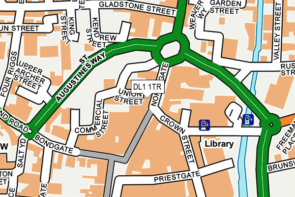 DL1 1TR map - OS OpenMap – Local (Ordnance Survey)