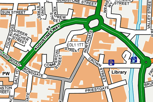 DL1 1TT map - OS OpenMap – Local (Ordnance Survey)