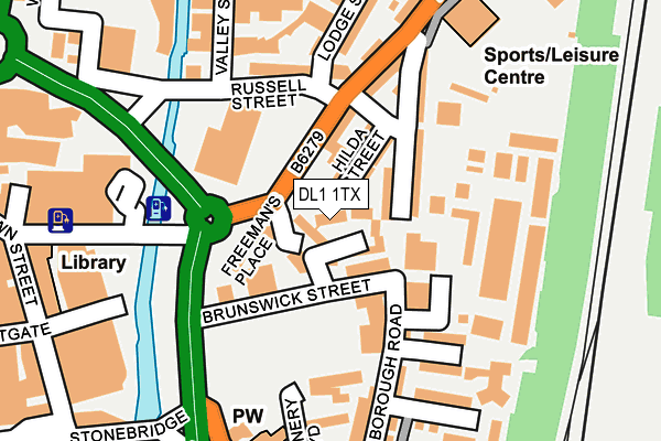 DL1 1TX map - OS OpenMap – Local (Ordnance Survey)