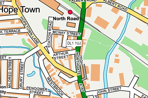 DL1 1UJ map - OS OpenMap – Local (Ordnance Survey)