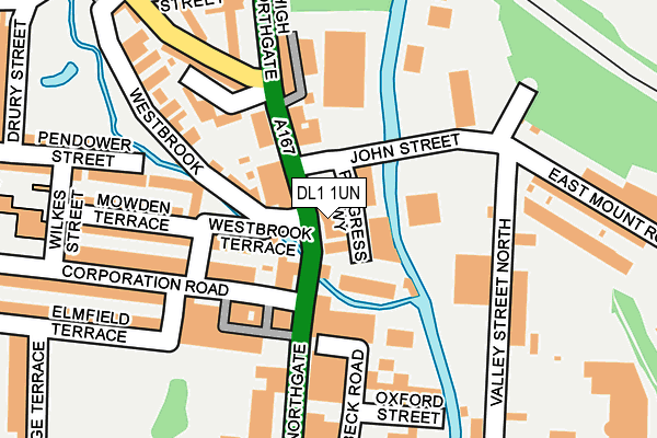 DL1 1UN map - OS OpenMap – Local (Ordnance Survey)