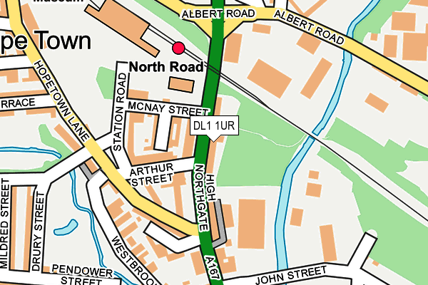 DL1 1UR map - OS OpenMap – Local (Ordnance Survey)