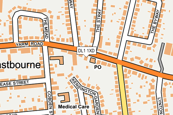 DL1 1XD map - OS OpenMap – Local (Ordnance Survey)