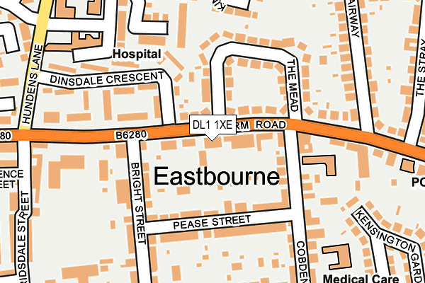 DL1 1XE map - OS OpenMap – Local (Ordnance Survey)