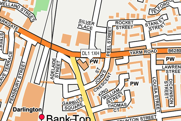 DL1 1XH map - OS OpenMap – Local (Ordnance Survey)