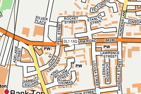 DL1 1XQ map - OS OpenMap – Local (Ordnance Survey)