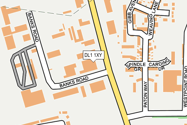 DL1 1XY map - OS OpenMap – Local (Ordnance Survey)