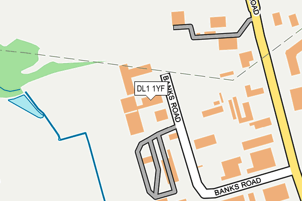 DL1 1YF map - OS OpenMap – Local (Ordnance Survey)