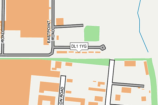 DL1 1YG map - OS OpenMap – Local (Ordnance Survey)