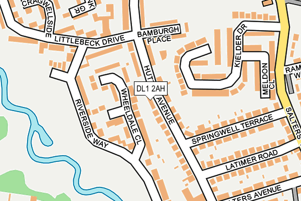 DL1 2AH map - OS OpenMap – Local (Ordnance Survey)