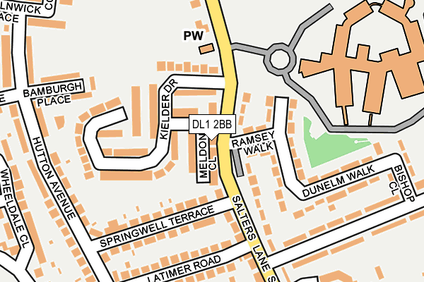 DL1 2BB map - OS OpenMap – Local (Ordnance Survey)